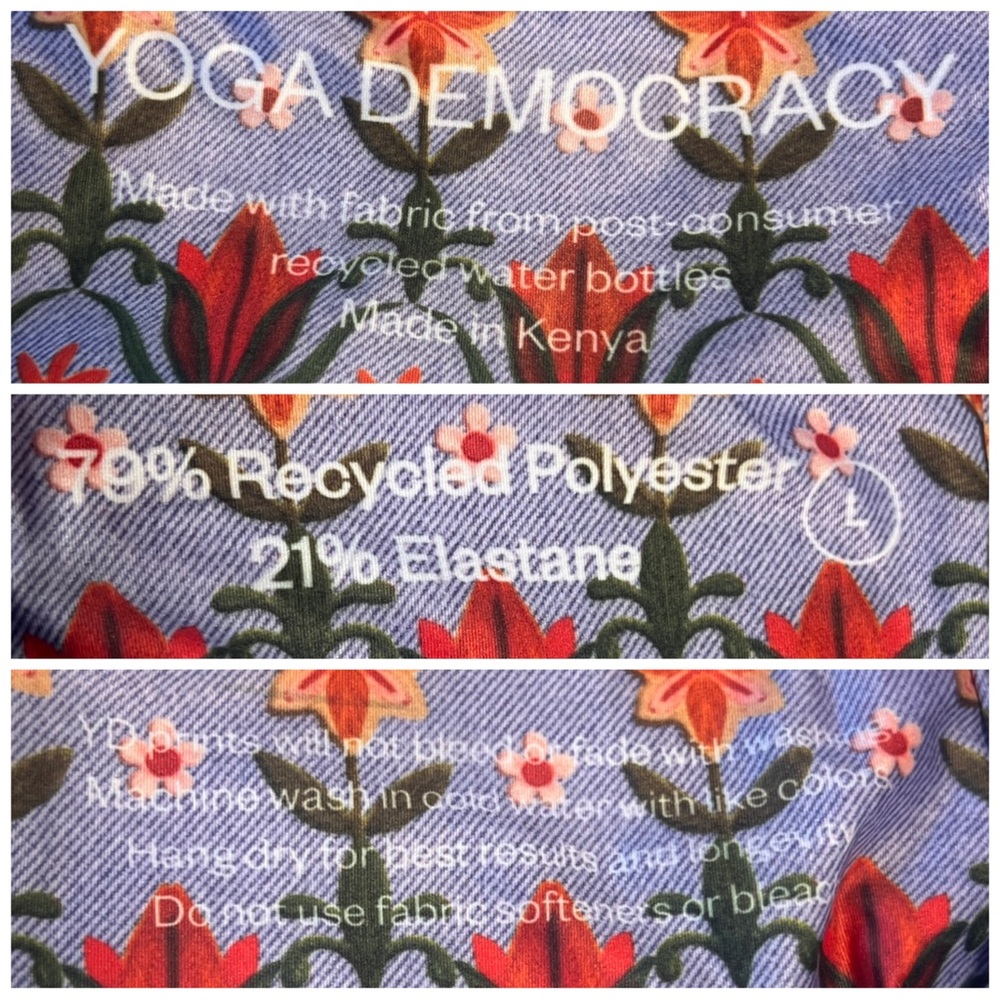 •YOGA DEMOCRACY• High Waist Bell Bottoms 2.0 Leggings in Lavender Love Size L - Picture 11 of 13